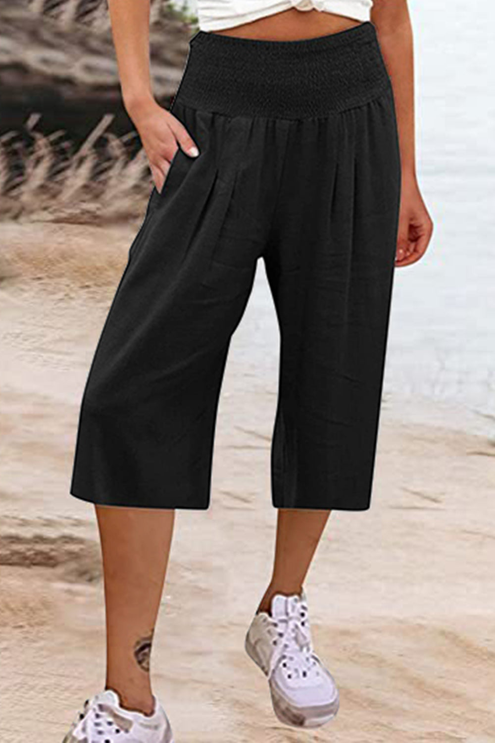 Honeybee Mumford's Pocketed High Waist Pants