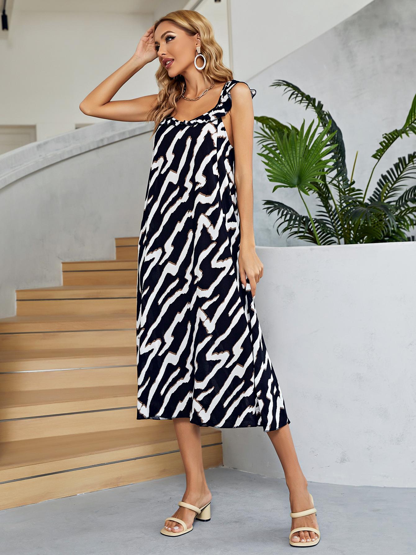 Honeybee Mumford's Two-Tone Low Back Midi Dress