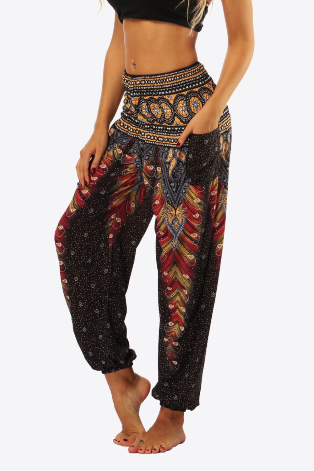 Honeybee Mumford's Printed Pants with Pockets