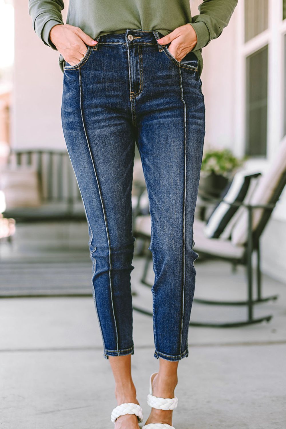 Honeybee Mumford's Slim Cropped Jeans with Pockets