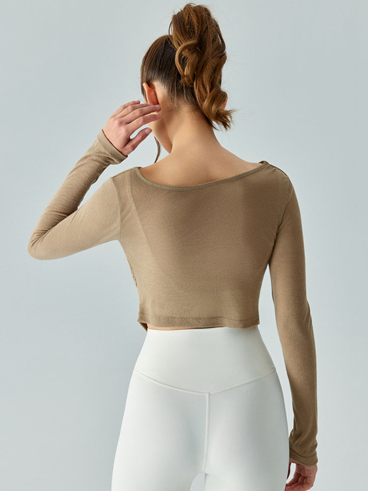 Honeybee Mumford's Cowl Neck Long Sleeve Sports Top