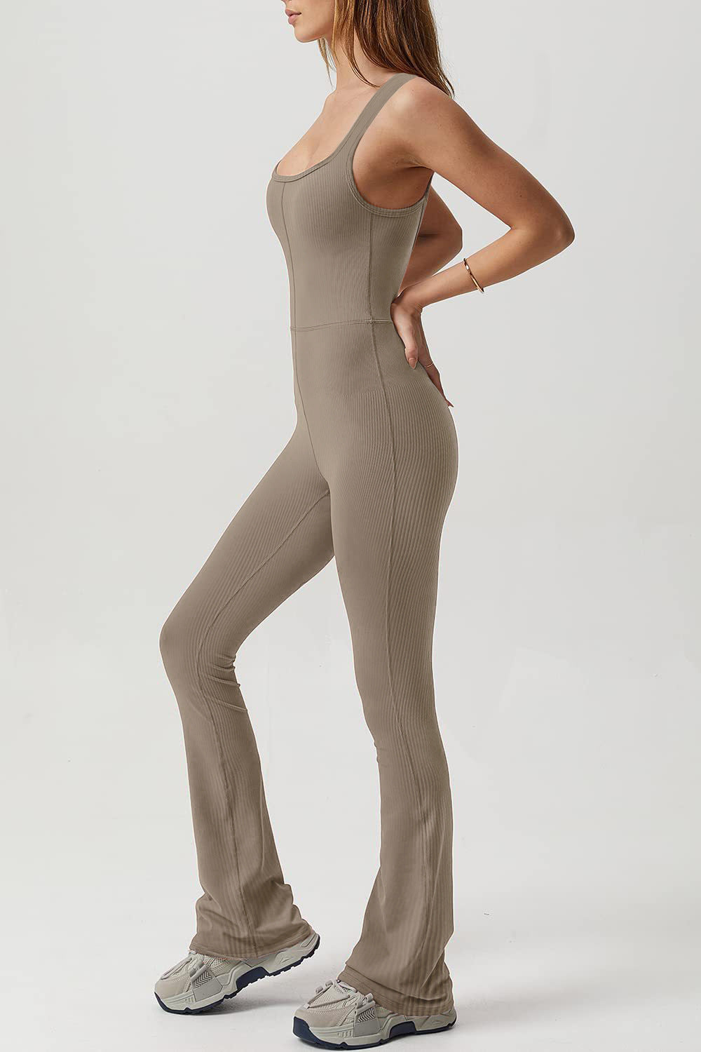 Honeybee Mumford's Square Neck Sleeveless Sports Jumpsuit