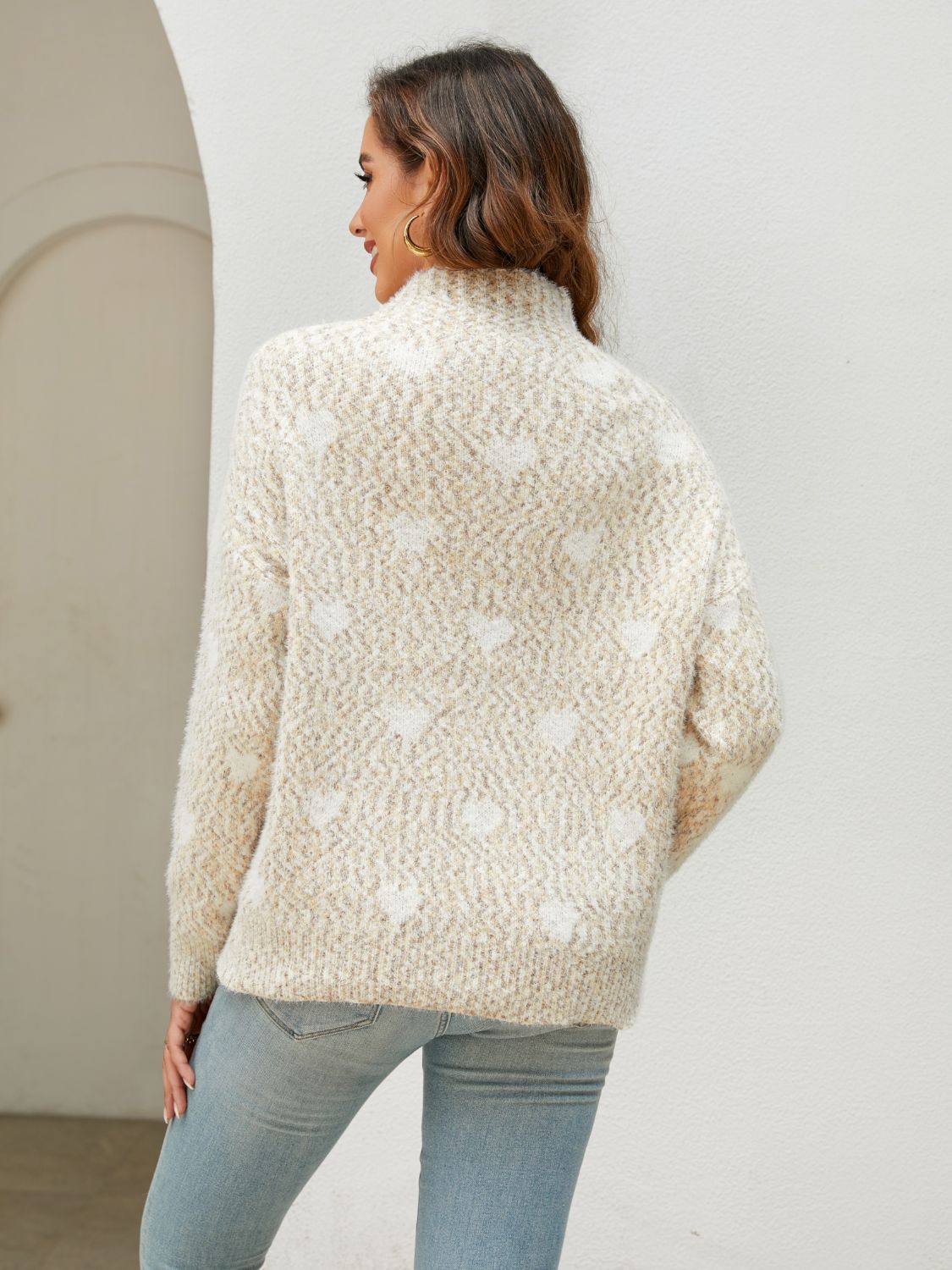 Honeybee Mumford's Heart Mock Neck Sweater