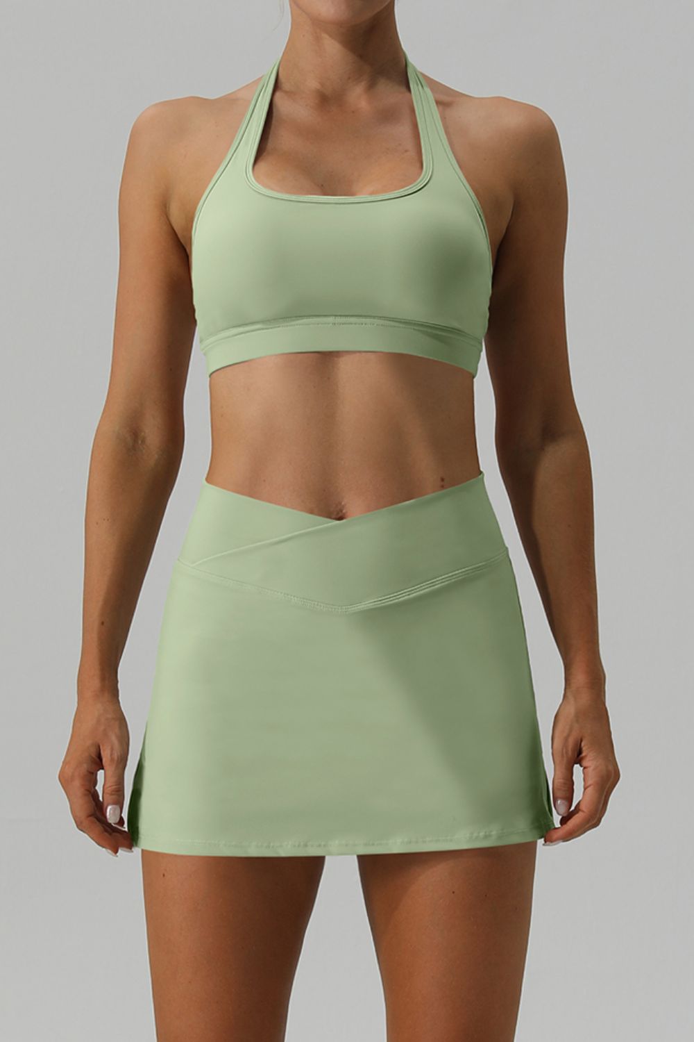 Honeybee Mumford's Halter Neck Tank and Slit Skirt Active Set