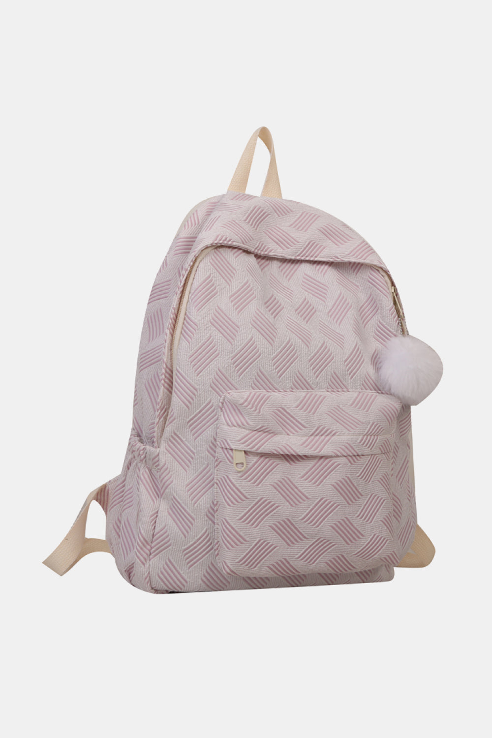 honeybee Mumford's Printed Polyester Large Backpack (Fluffy Ball Included)