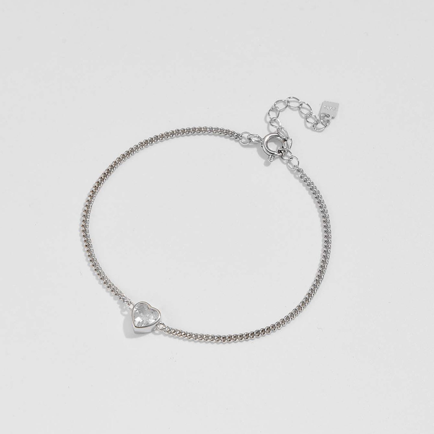 honeybee Mumford's Heart Inlaid Spring Ring Closure Bracelet