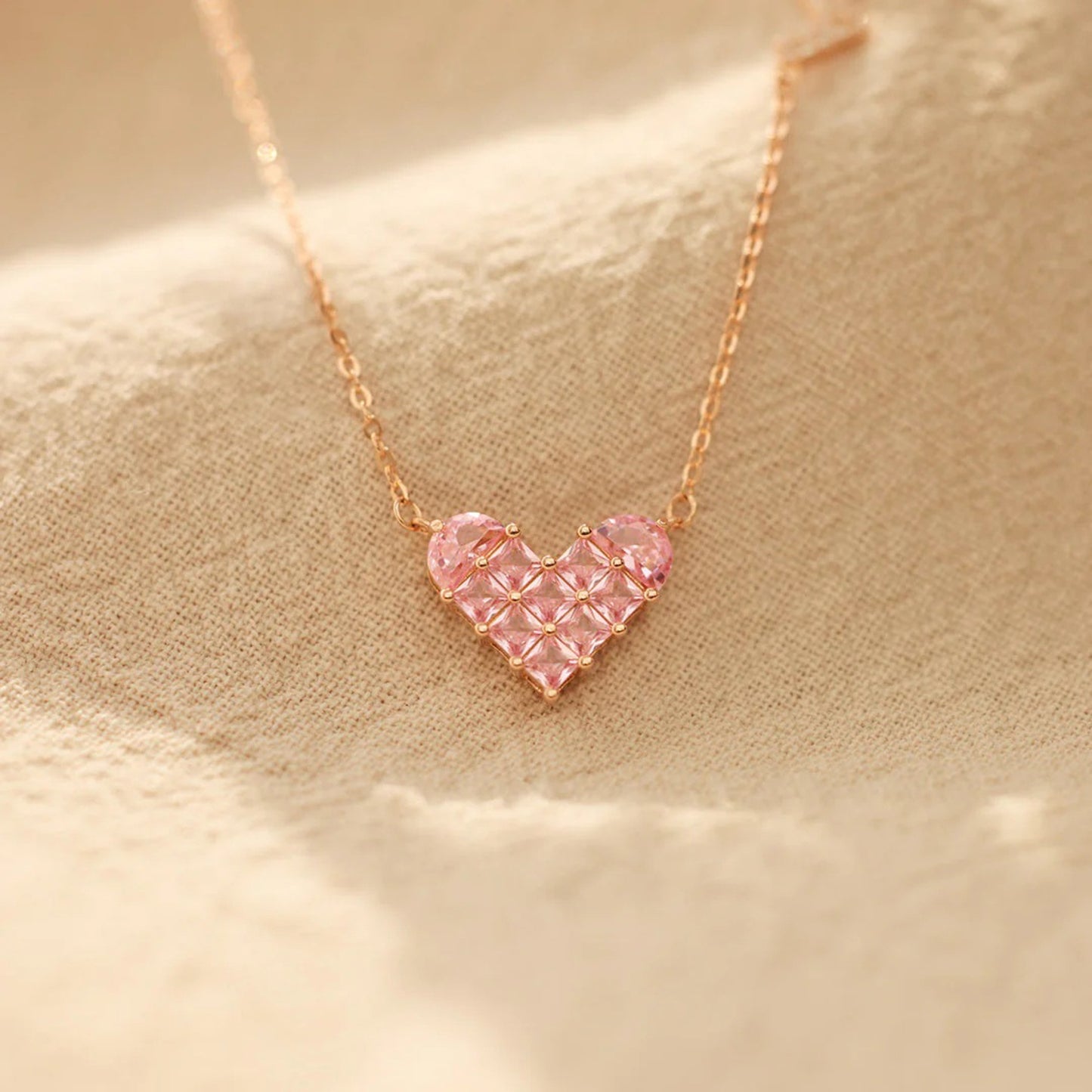 Honeybee Mumford's Heart Shape Rose Gold-Plated Pendant Necklace