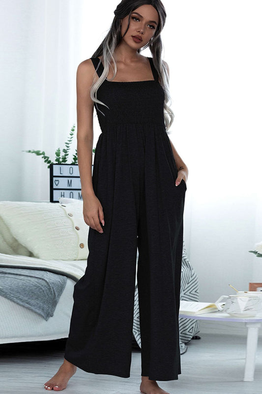 Honeybee Mumford's Square Neck Sleeveless Pocket Jumpsuit