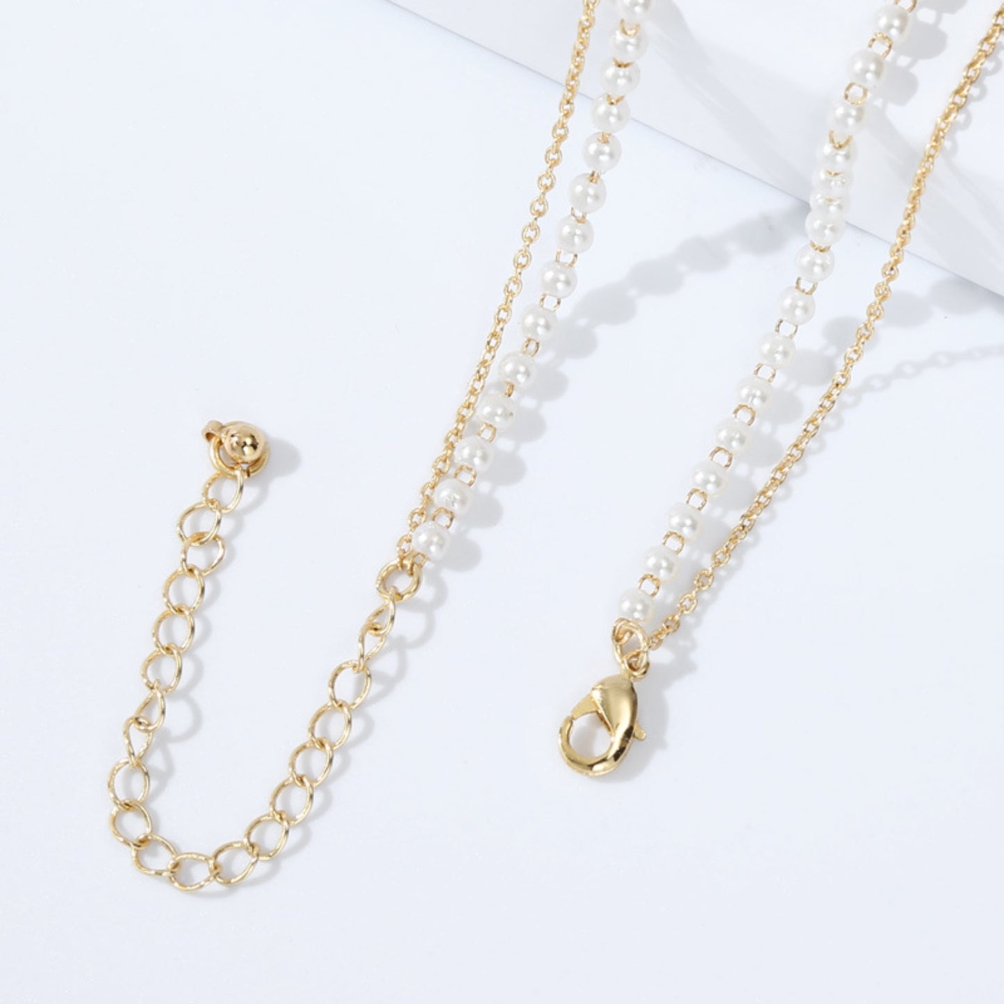 Honeybee Mumford's Double-Layered Heart & Pearl Pendant Necklace