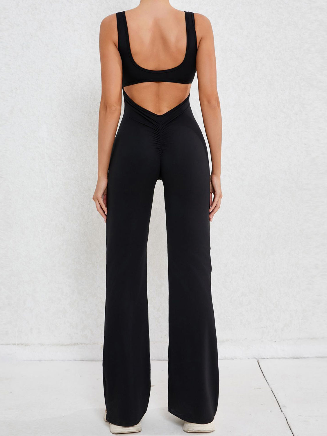 Honeybee Mumford's Cutout Wide Strap Scoop Neck Active Jumpsuit