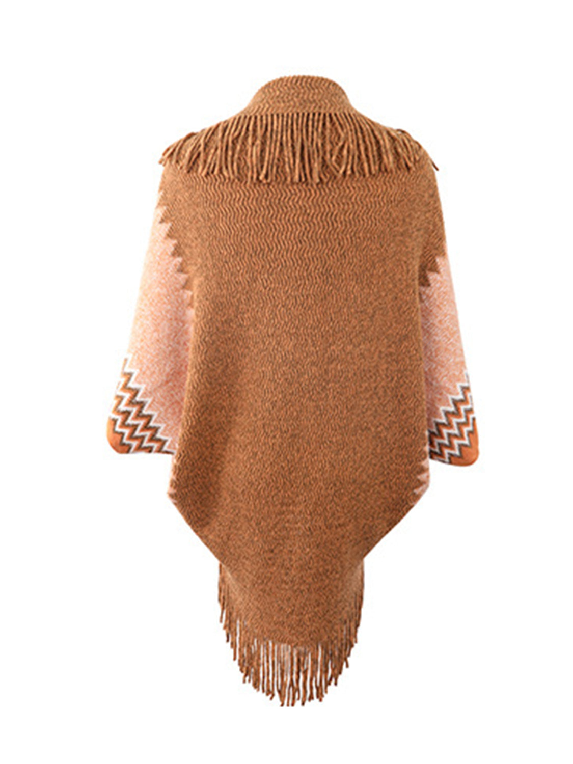 Honeybee Mumford's Geometric Fringe Open Front Cardigan