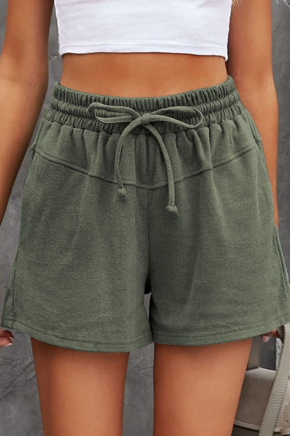 Honeybee Mumford's Full Size Drawstring Shorts with Pockets