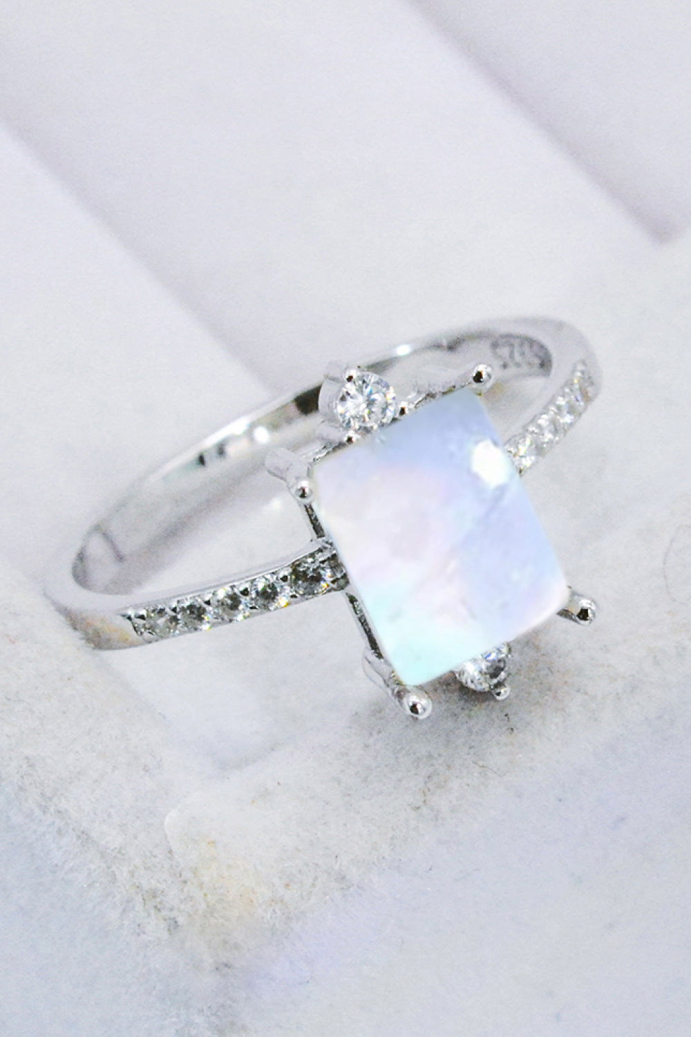 Honeybee Mumford's Sterling Silver Square Moonstone Ring