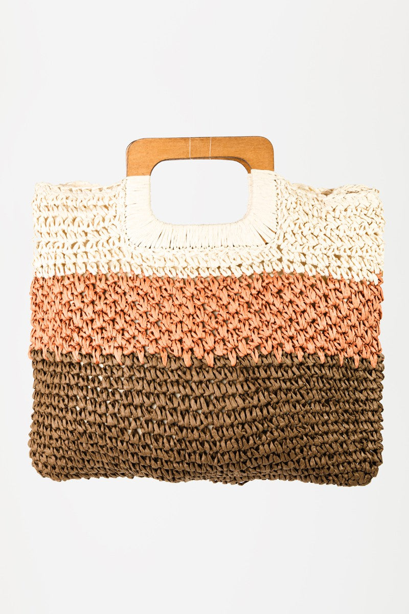 Honeybee Mumford's Color Block Double-Use Braided Tote Bag