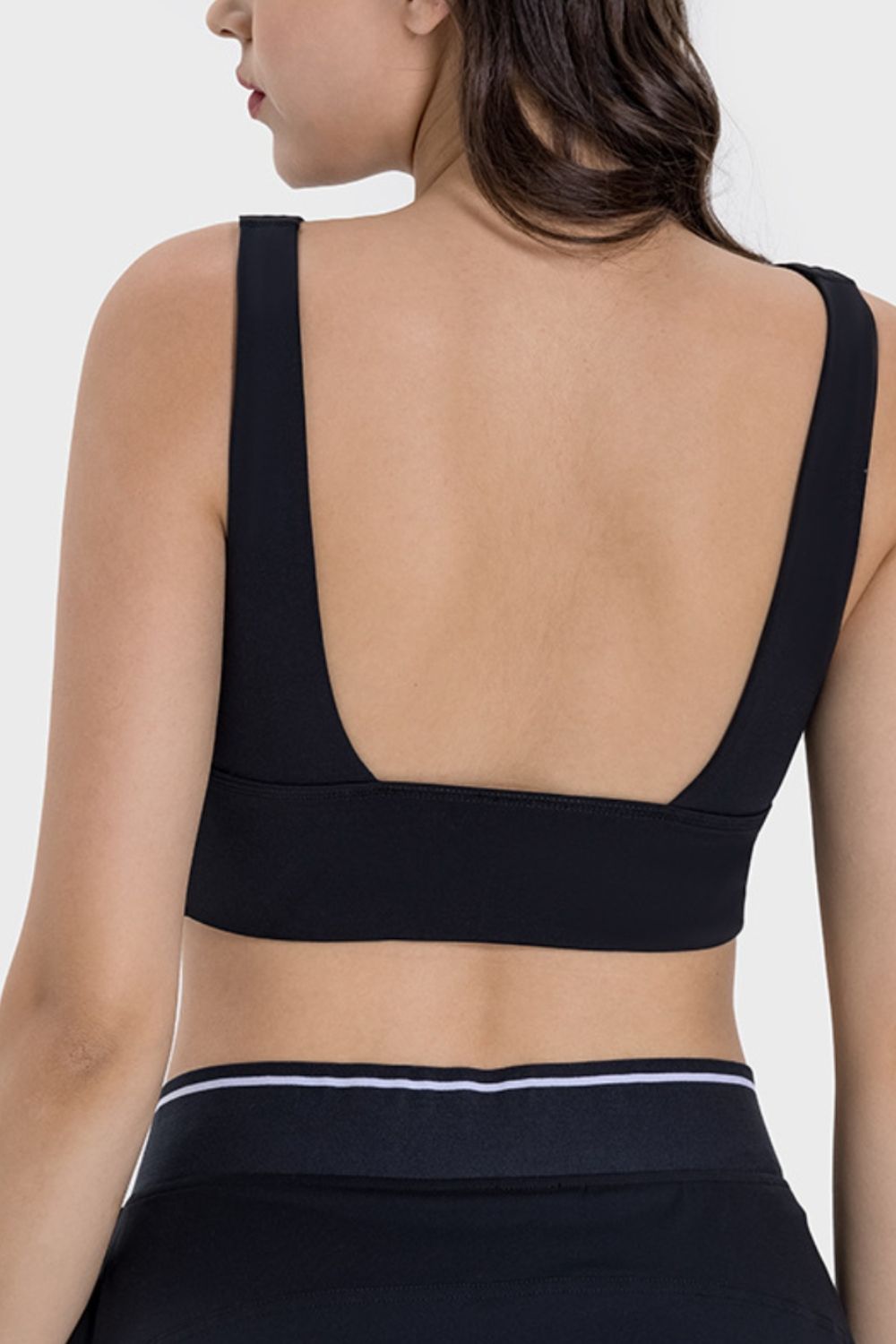 honeybee Mumford's Backless Wide Strap Active Bra (Black, Cream, Sage green and Chocolate brown  colors)