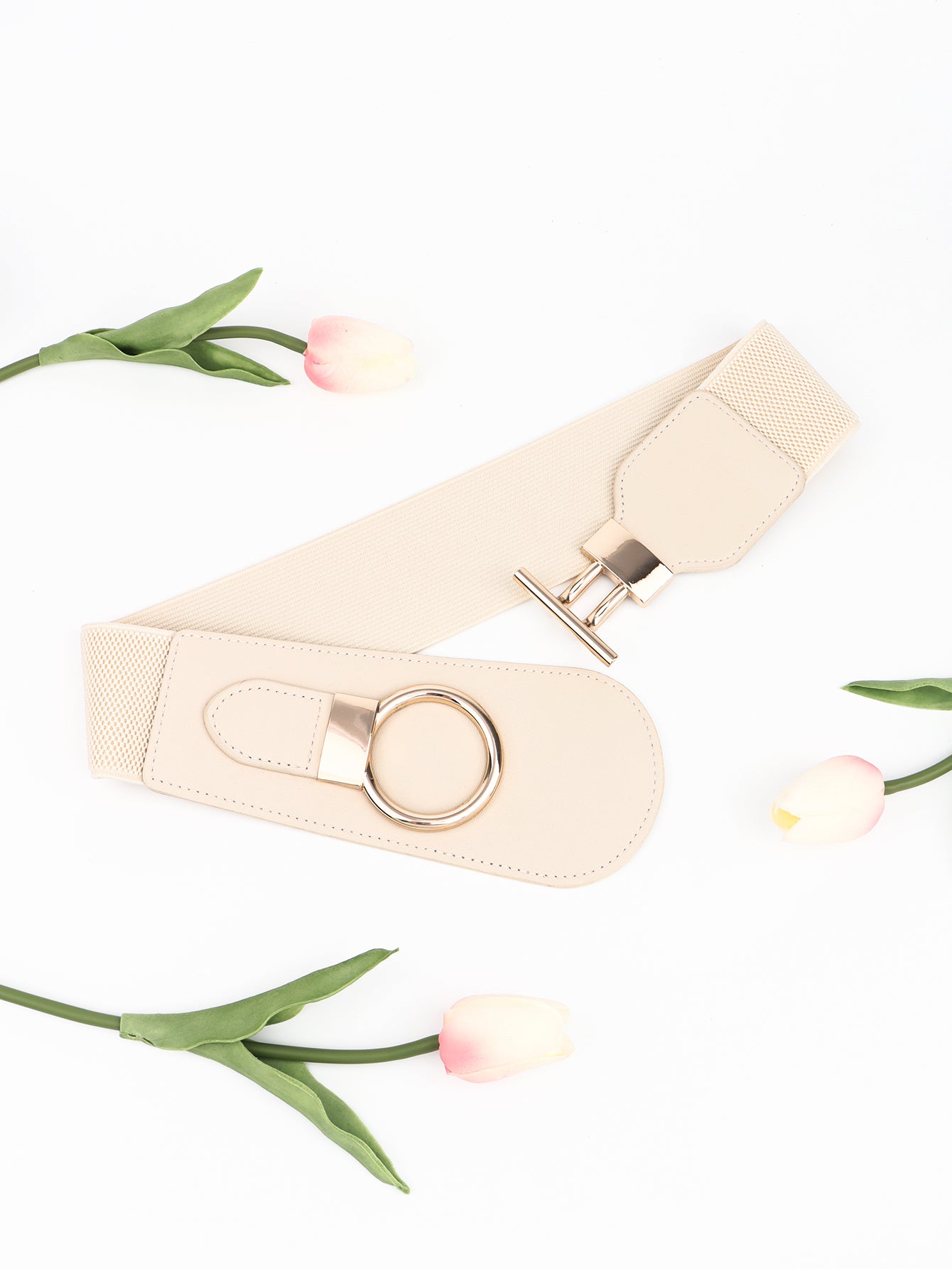 Honeybee Mumford's Elastic Wide Belt with Buckle