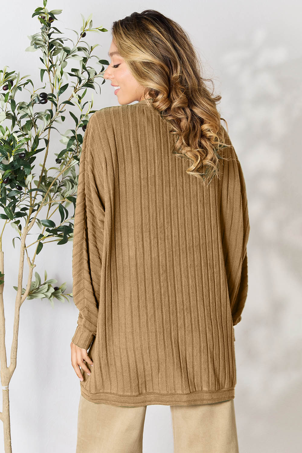 honeybee Mumford's Ribbed Cocoon Cardigan( Black, Khaki, Dark Blue and more )