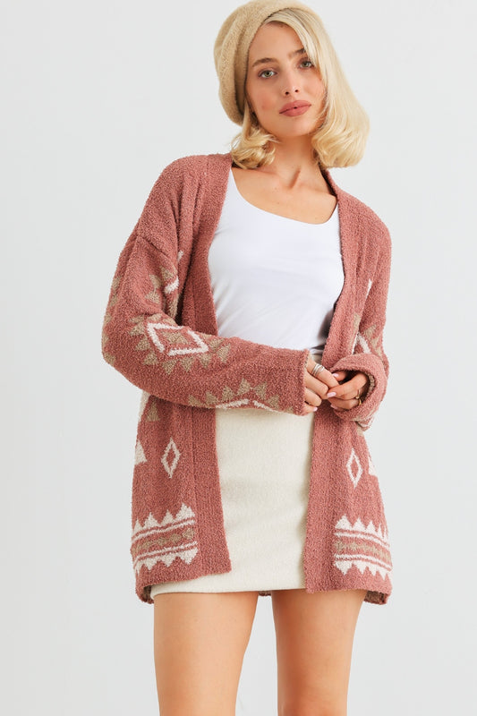 Honeybee Mumford's Open Front Long Sleeve Cardigan