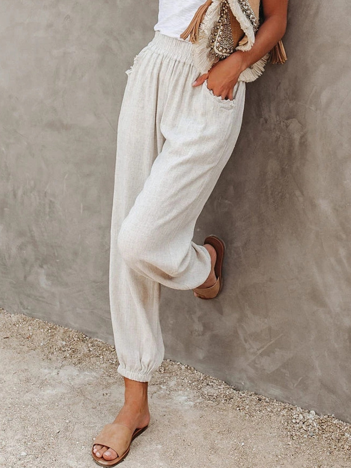 Honeybee Mumford's High Waist Cropped Pants