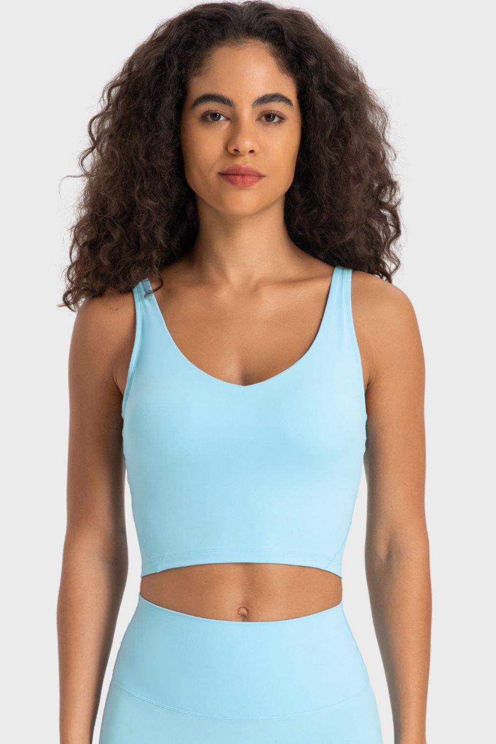 Honeybee Mumford's Deep V-Neck Crop Sports Bra