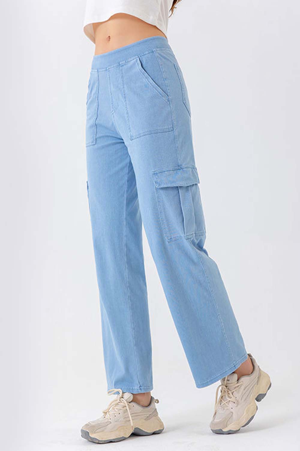 Honeybee Mumford's Buttoned Pocketed Long Jeans