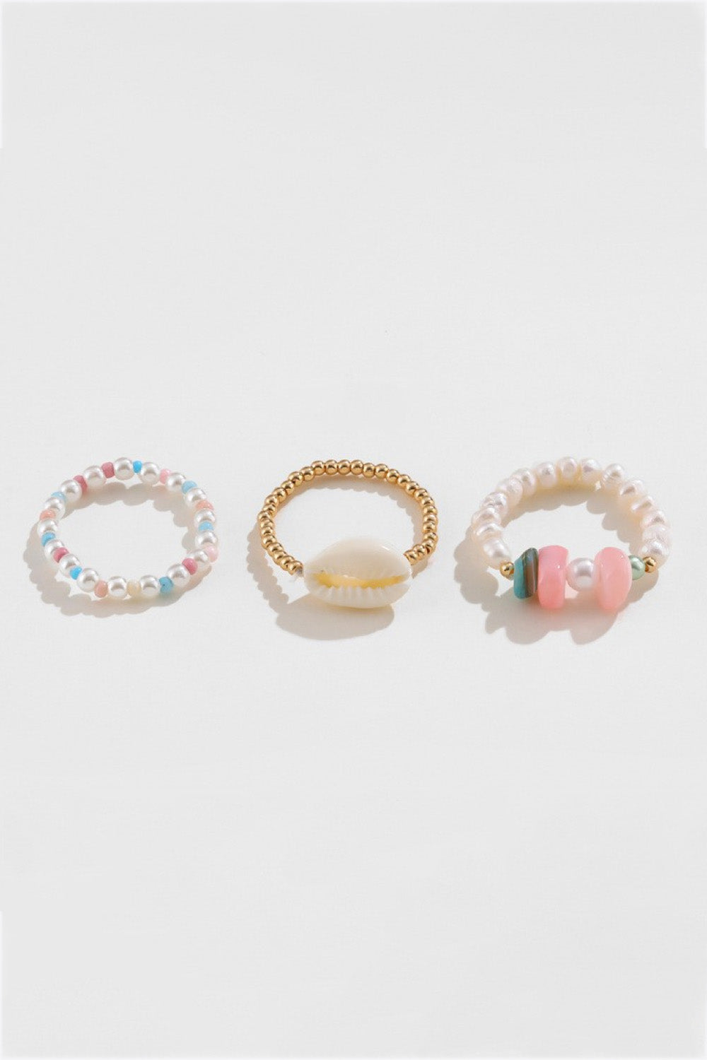 Honeybee Mumford's 3-Piece Ocean Element Ring Set