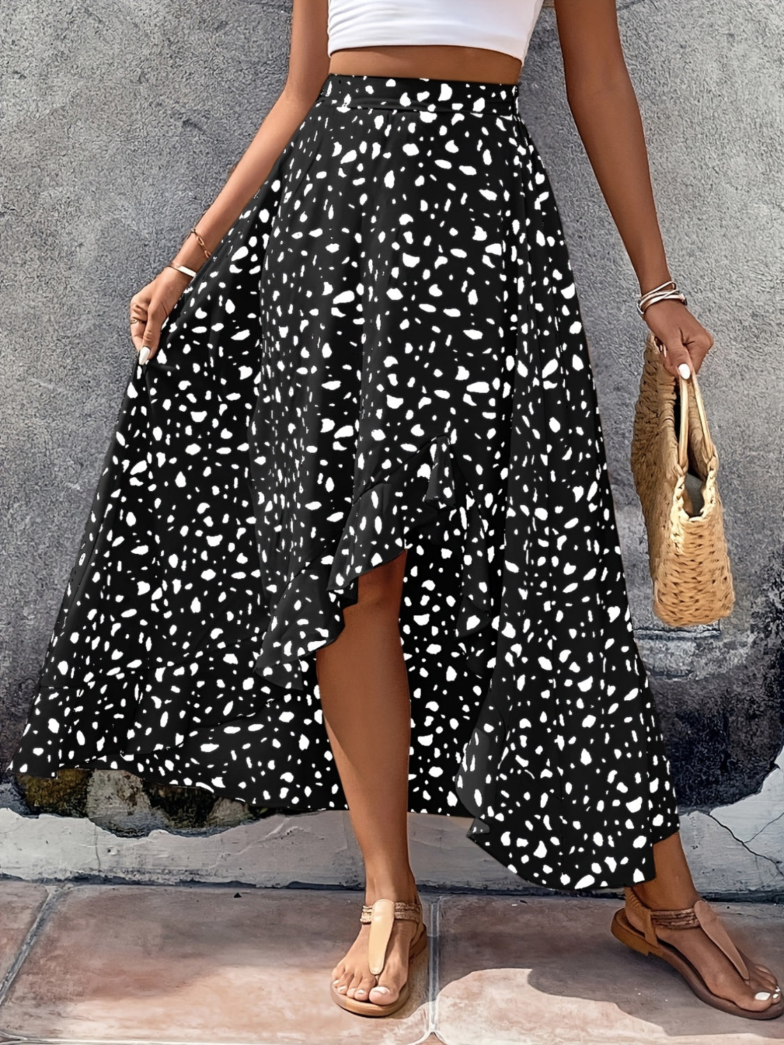 Honeybee Mumford's High-Low Printed Skirt