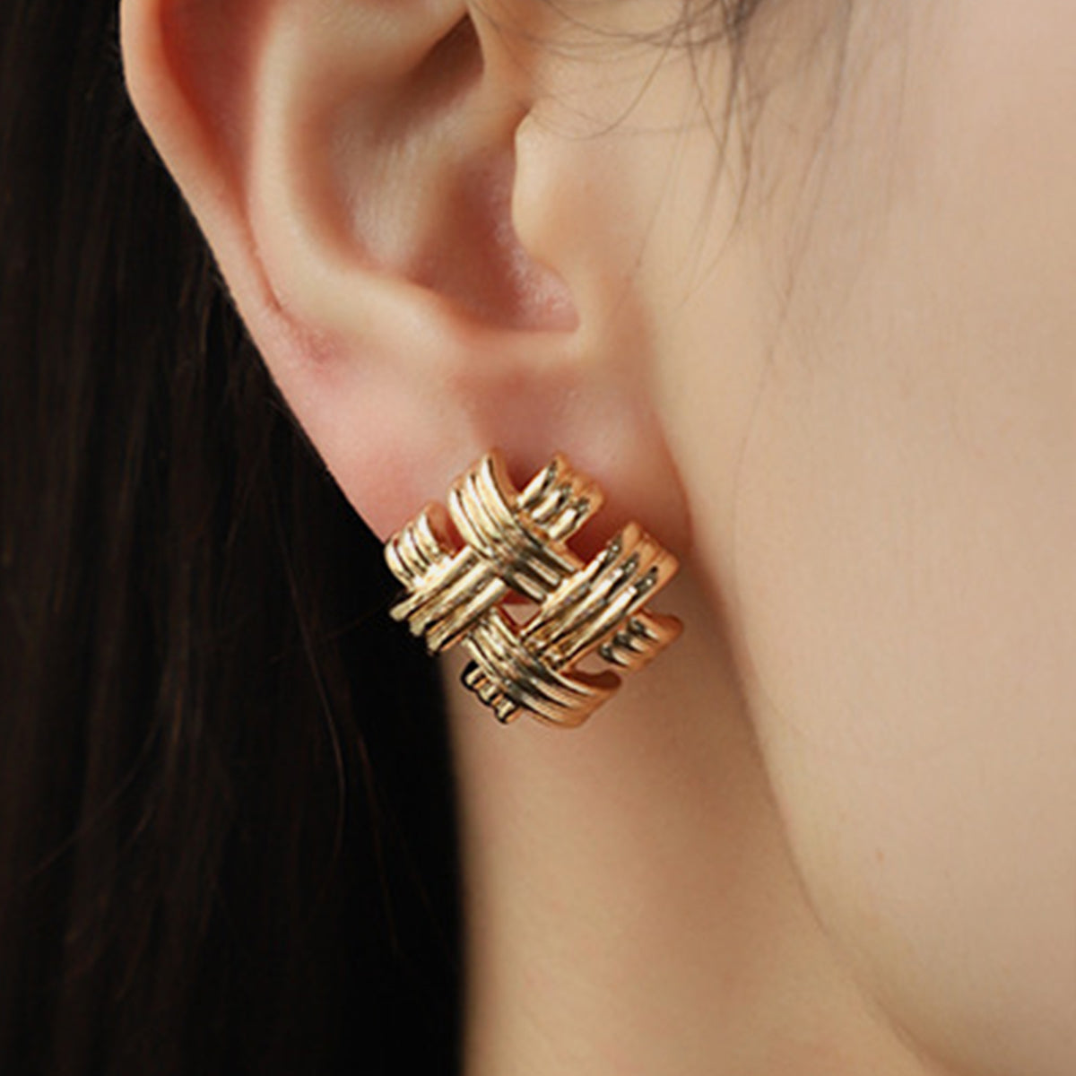 honeybee Mumford's Gold-Plated Stud Earrings