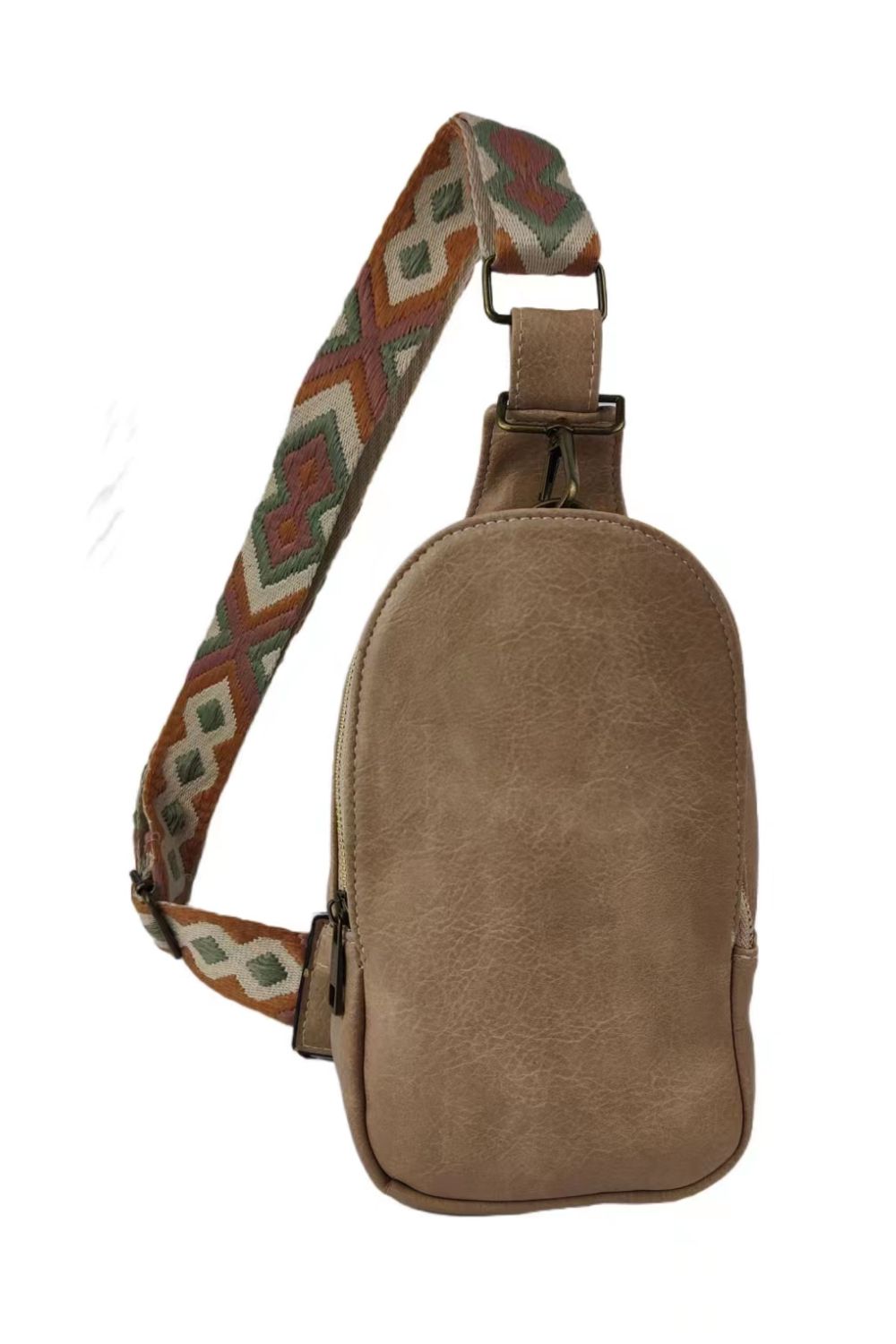 honeybee Mumford's Pattern Adjustable Strap Leather Sling Bag