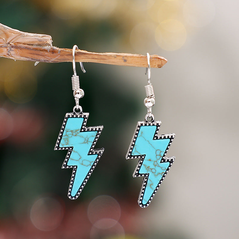 honeybee Mumford's Turquoise Lightning Dangle Earrings