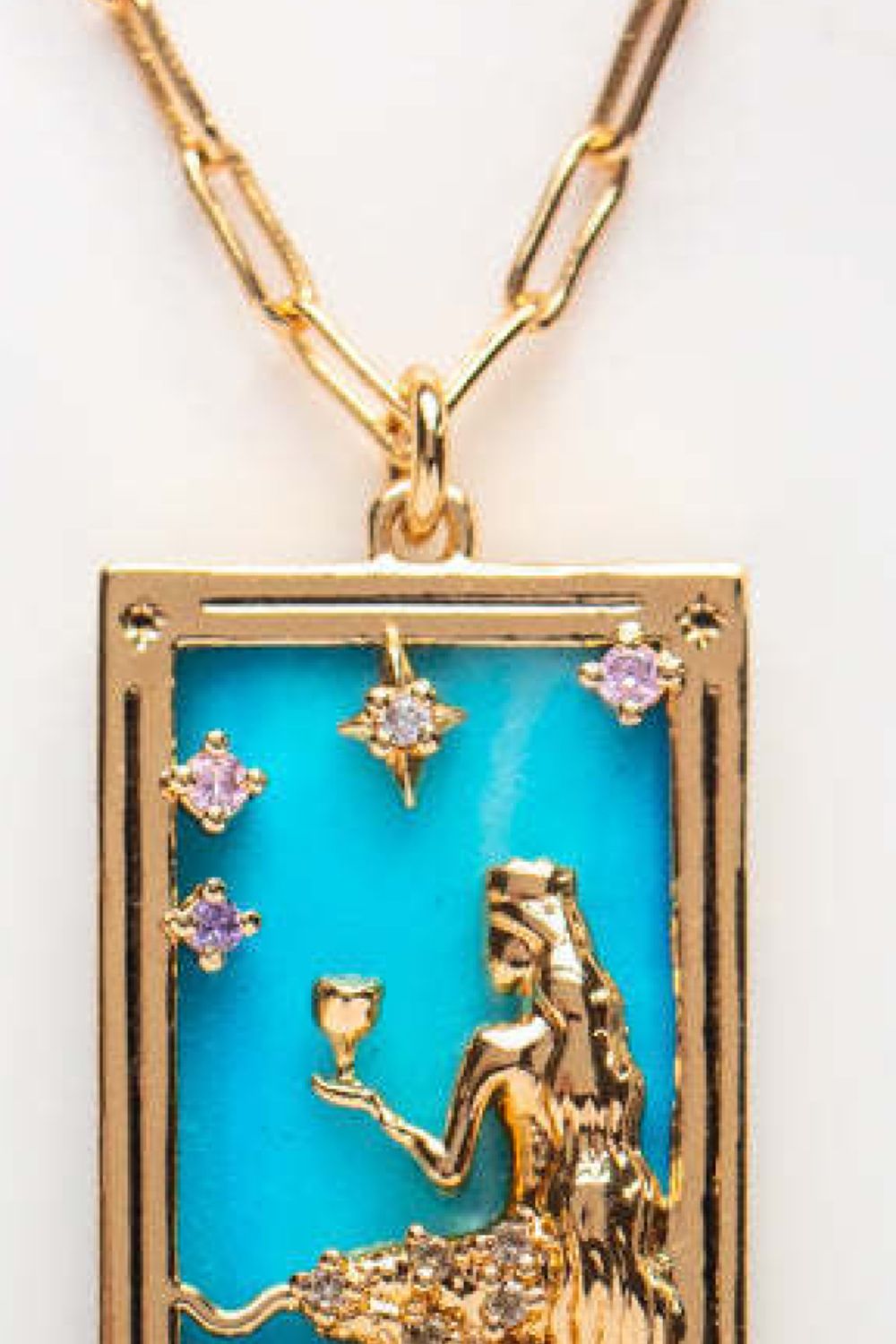 Honeybee Mumford's Tarot Card Pendant Necklace