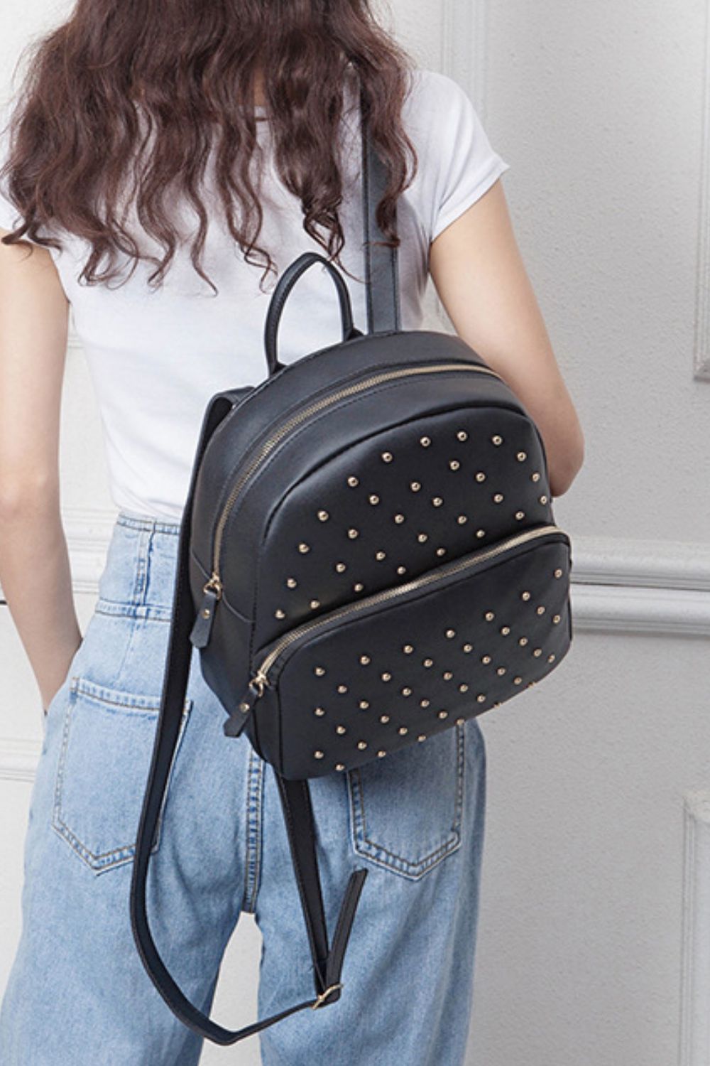 honeybee Mumford's Studded Leather Backpack