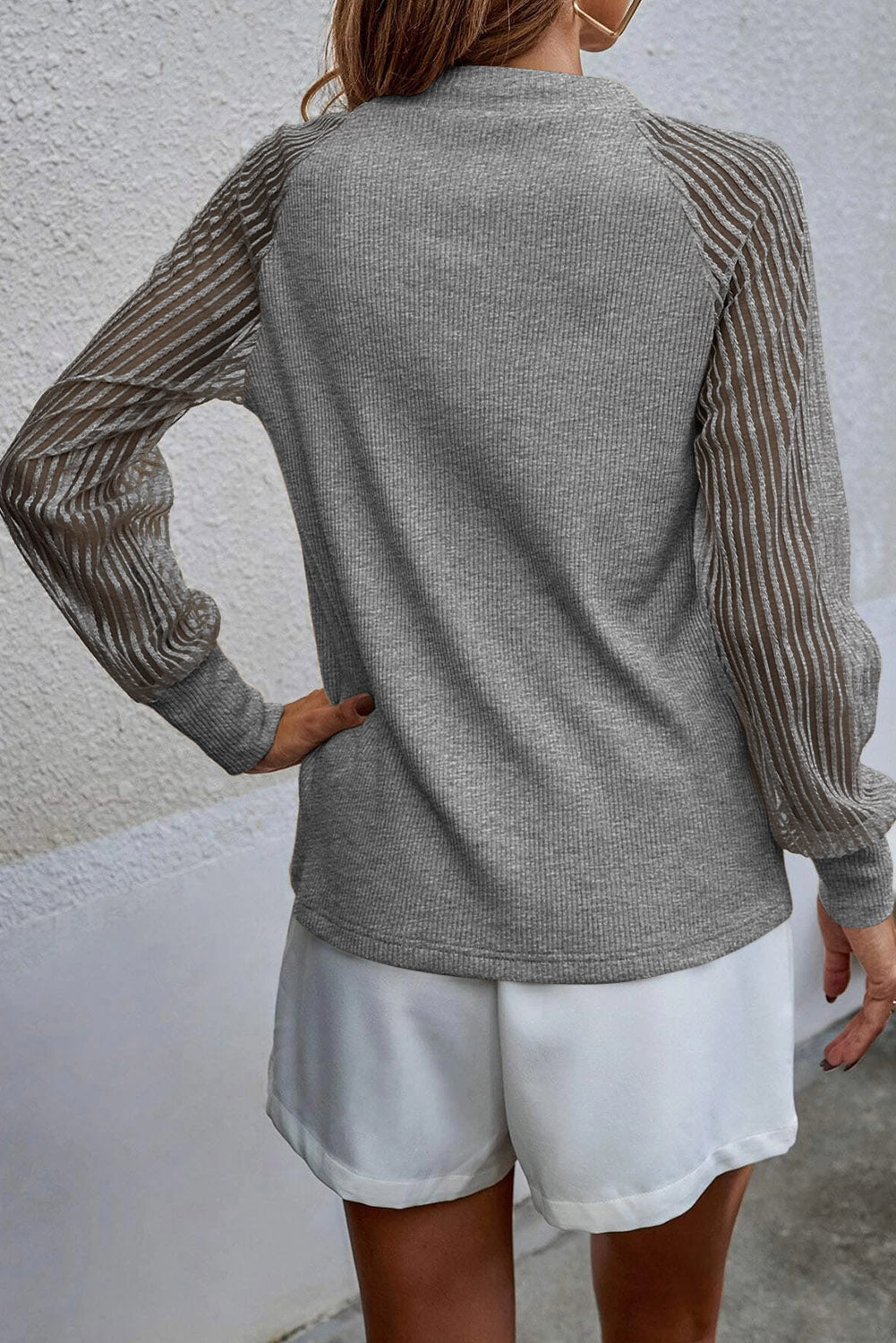 Honeybee Mumford's Round Neck Sleeve Knit Top