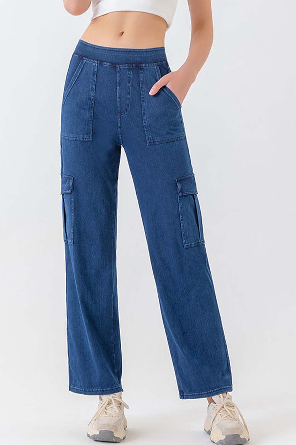 Honeybee Mumford's Buttoned Pocketed Long Jeans