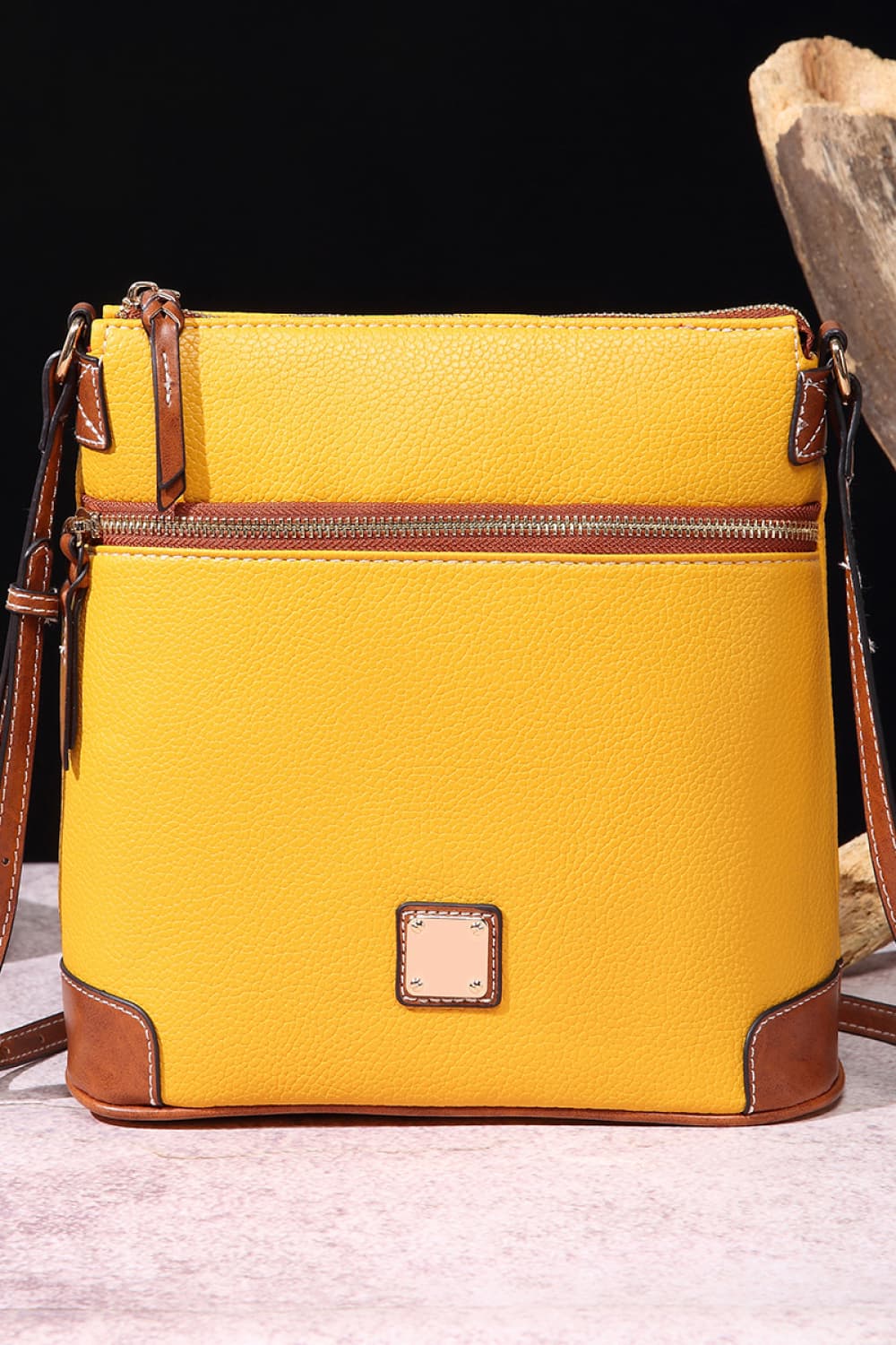 Honeybee Mumford's Leather Crossbody Bag