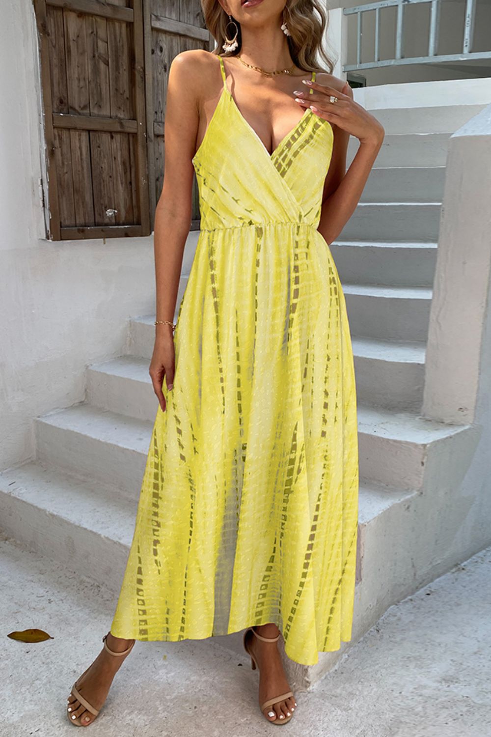 Honeybee Mumford's Adjustable Spaghetti Strap Maxi Dress