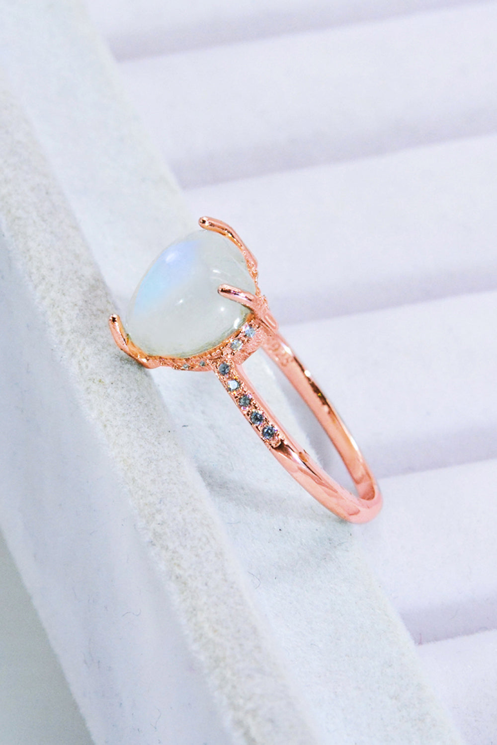 Honeybee Mumford's Heart-Shaped Natural Moonstone Ring