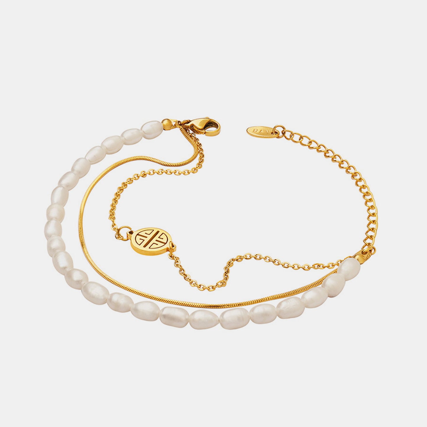 honeybee Mumford's Three-Layered Pearl Bracelet