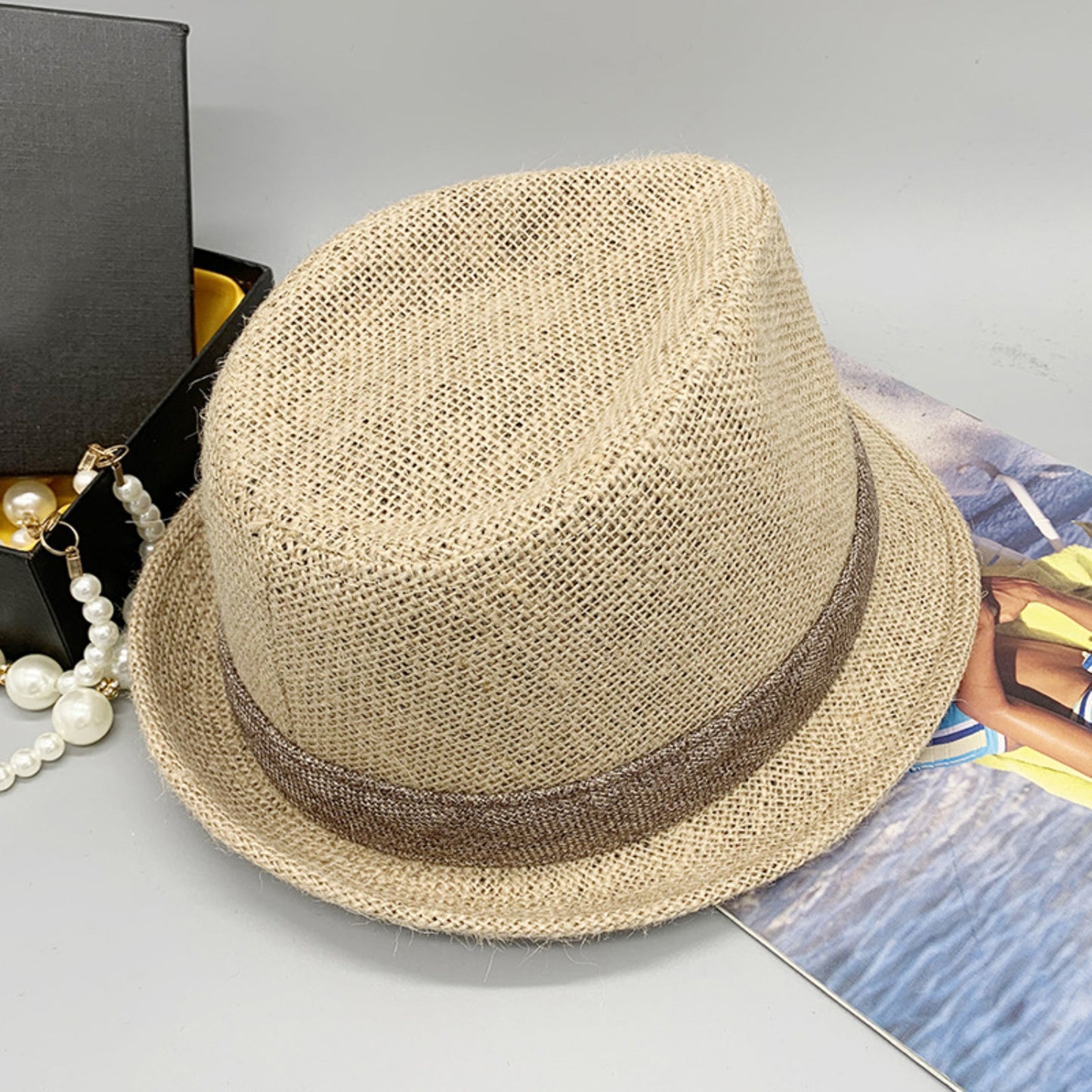 Honeybee Mumford's Short Brim Jute Cloth Hat