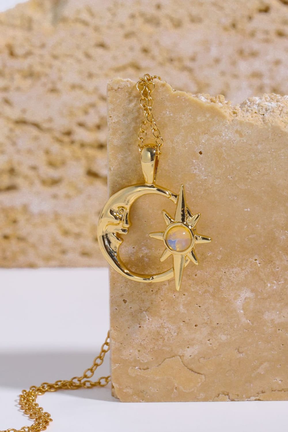 Honeybee Mumford's 14K Gold-Plated Moon & Star Shape Pendant Necklace