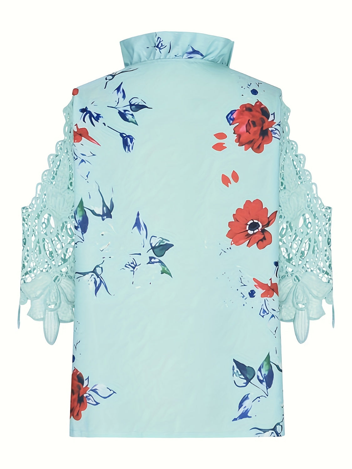 Honeybee Mumford's Lace Printed Half Sleeve Blouse