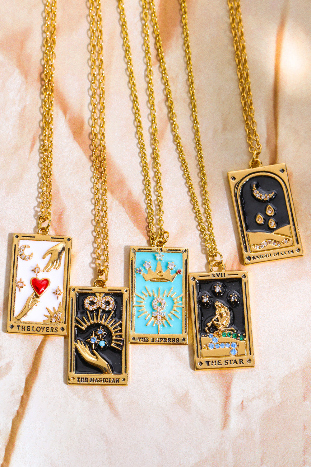 Honeybee Mumford's Tarot Card Pendant Necklace