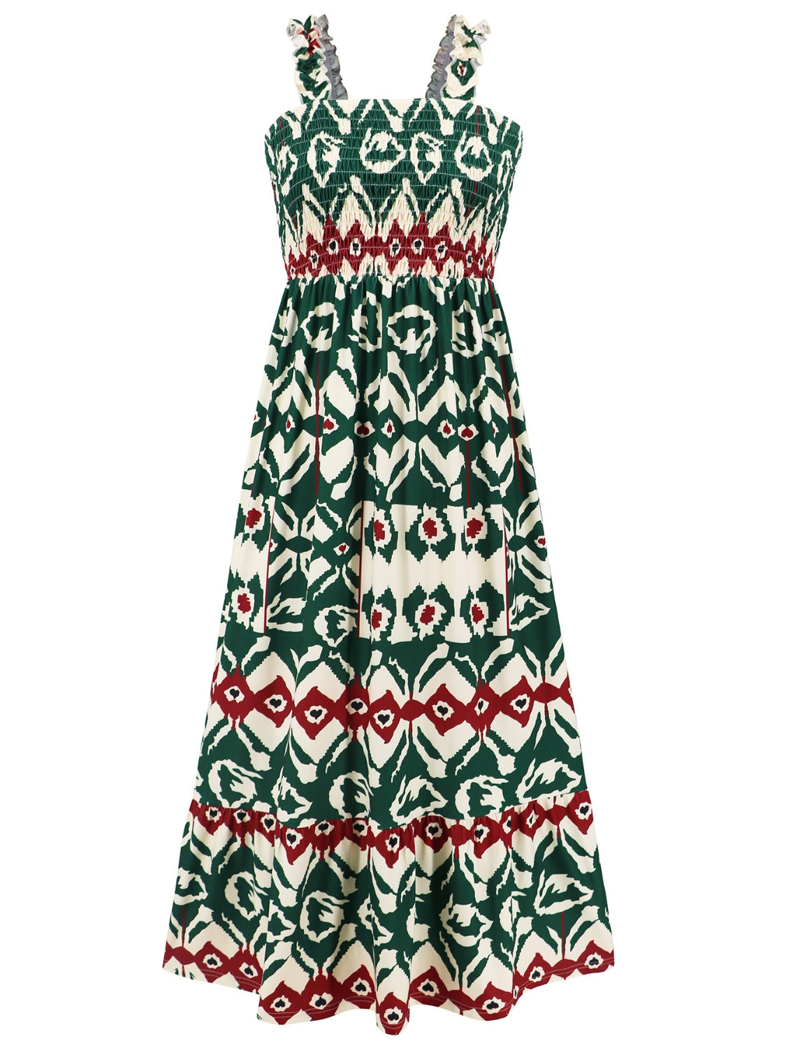 Honeybee Mumford's Smocked Printed Square Neck Sleeveless Dress