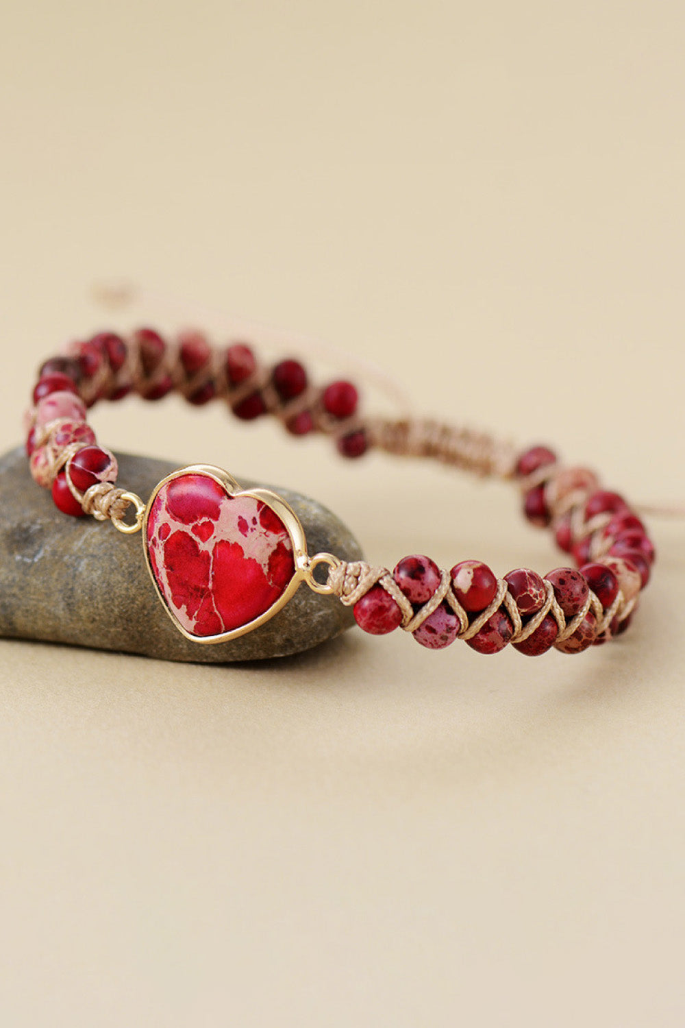 honeybee Mumford's Heart Shape Natural Stone Bracelet