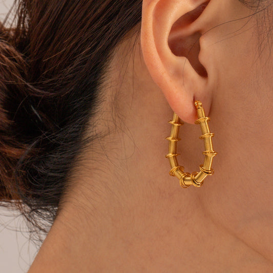 honeybee Mumford's Gold-Plated Hoop Earrings