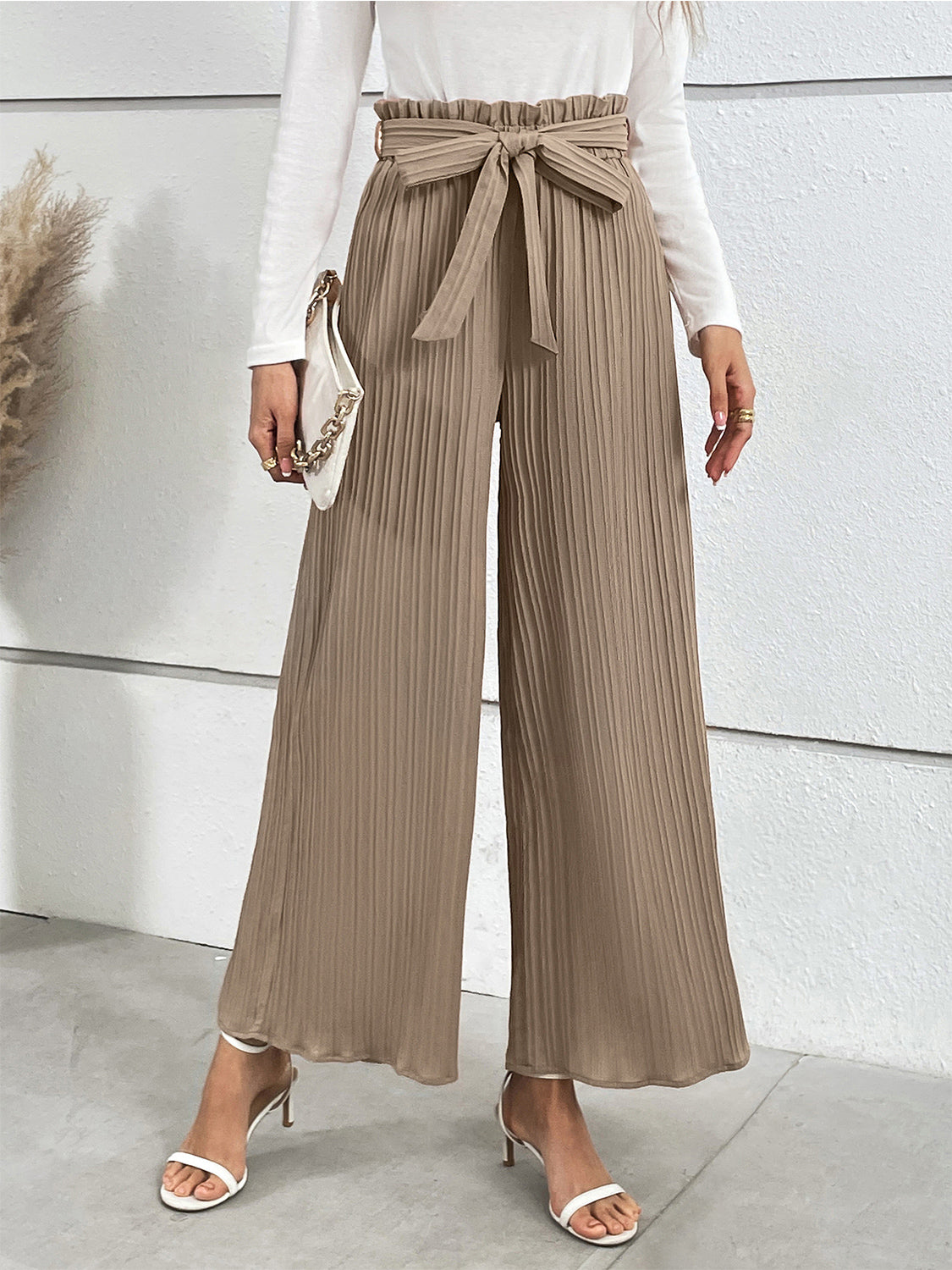 Honeybee Mumford's Tied Wide Leg Long Pants