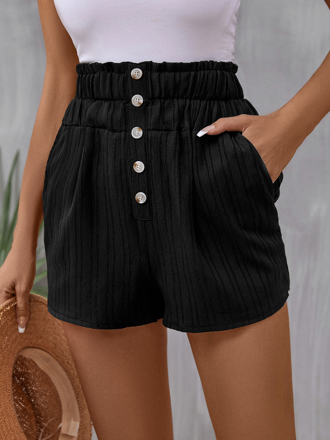 Honeybee Mumford's Pocketed High Waist Shorts