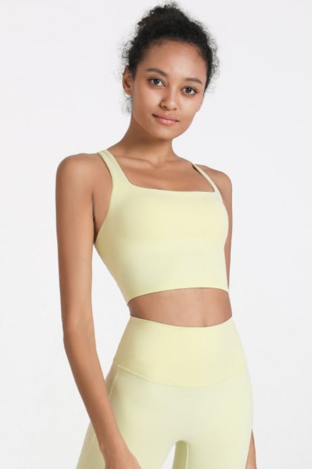 Honeybee Mumford's Crisscross Open Back Cropped Sports Cami