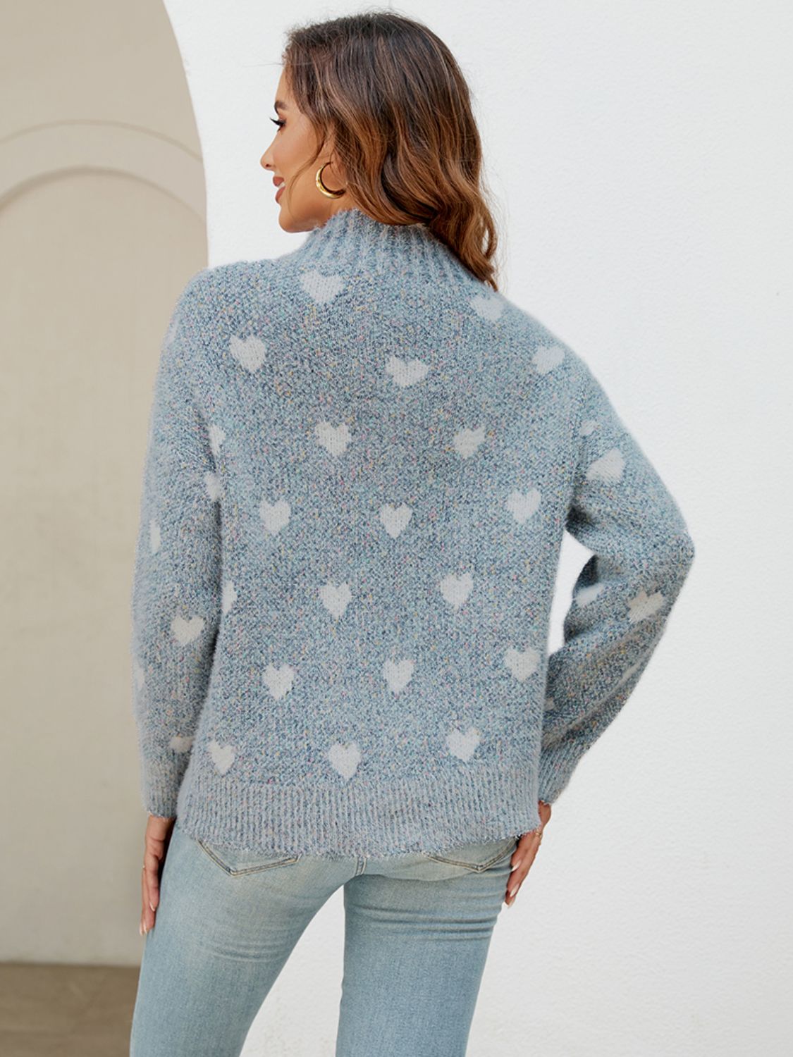 Honeybee Mumford's Heart Mock Neck Sweater