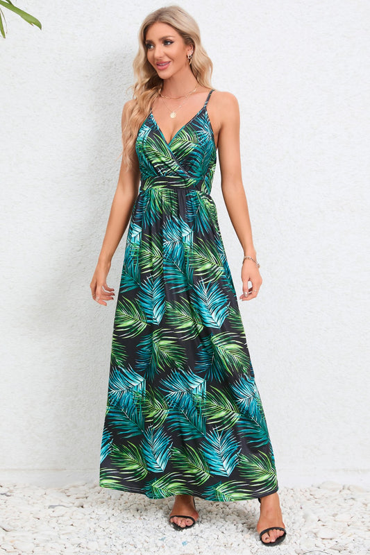 Honeybee Mumford's Printed Surplice Maxi Cami Dress